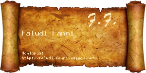 Faludi Fanni névjegykártya